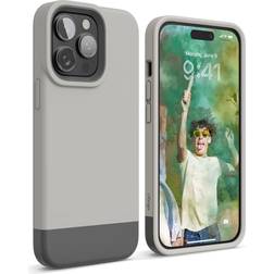 Elago Glide Armor Case for iPhone 14 Pro Max Case Drop Protection Shockproof Protective TPU Mix and Match Style Enhanced Camera Guard [Dark Gray/Stone]